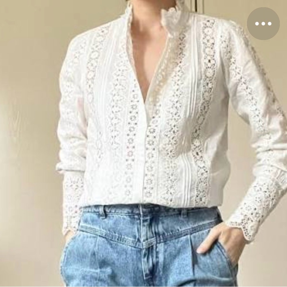Sezane Rym Shirt Ecru - Size 42 - Picture 2 of 4